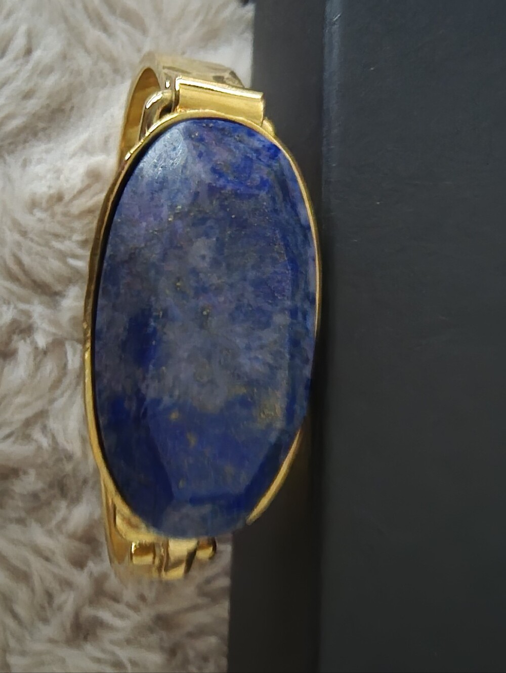 Ann Taylor Gold-Tone Bracelet with Deep Blue Stone